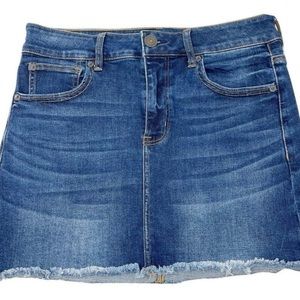 American Eagle High Rise Mini Jean Skirt Size 10